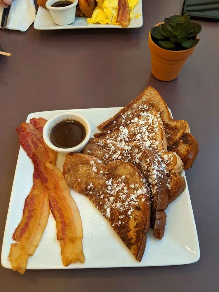 French Toast Bacon and the Coffee Collctives Homemade Maple Syrup