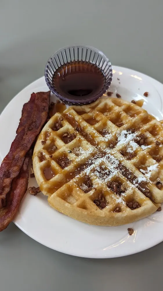 Waffle Bacon Candied Pecans Caramel